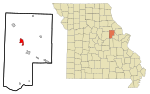 Montgomery County Missouri Incorporated and Unincorporated areas Montgomery City Highlighted
